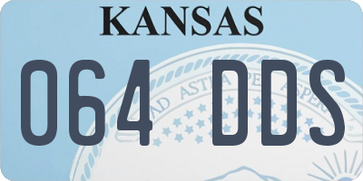 KS license plate 064DDS