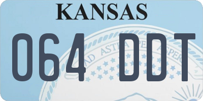 KS license plate 064DDT