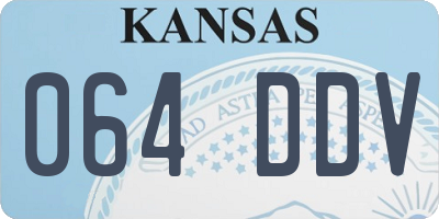 KS license plate 064DDV