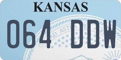 KS license plate 064DDW