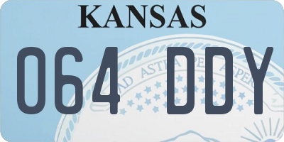 KS license plate 064DDY