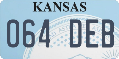 KS license plate 064DEB