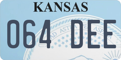 KS license plate 064DEE