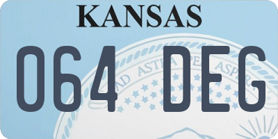 KS license plate 064DEG