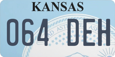 KS license plate 064DEH