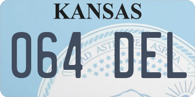 KS license plate 064DEL