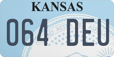 KS license plate 064DEU