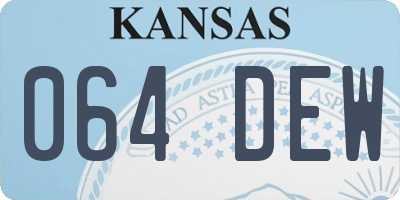 KS license plate 064DEW
