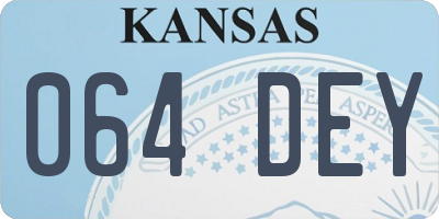 KS license plate 064DEY