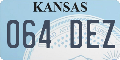 KS license plate 064DEZ