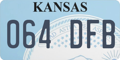 KS license plate 064DFB