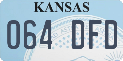 KS license plate 064DFD