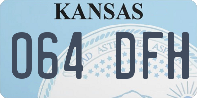 KS license plate 064DFH