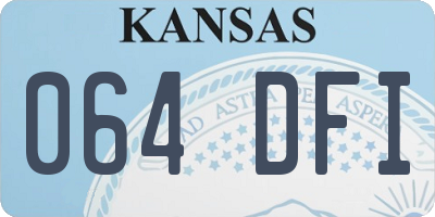 KS license plate 064DFI