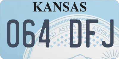 KS license plate 064DFJ