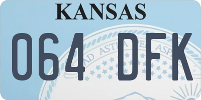 KS license plate 064DFK