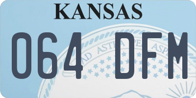 KS license plate 064DFM