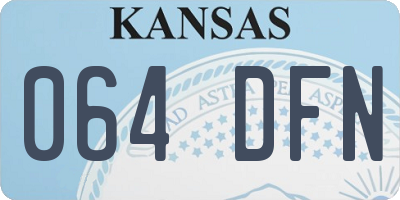 KS license plate 064DFN