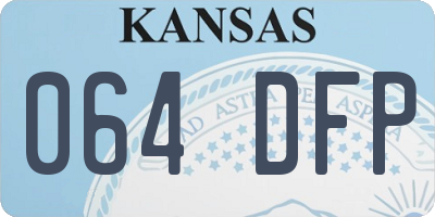 KS license plate 064DFP