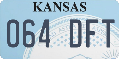 KS license plate 064DFT