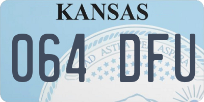 KS license plate 064DFU