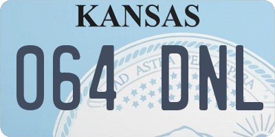 KS license plate 064DNL