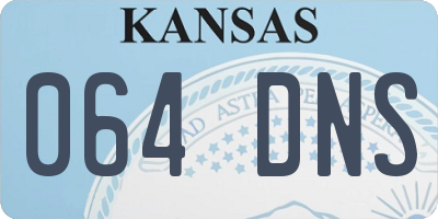 KS license plate 064DNS