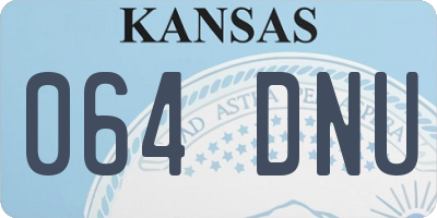KS license plate 064DNU