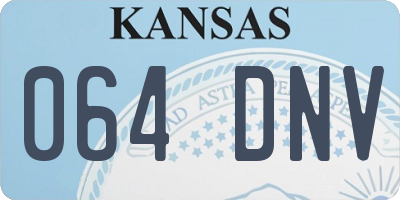 KS license plate 064DNV