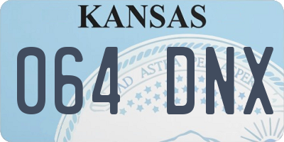 KS license plate 064DNX