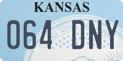 KS license plate 064DNY