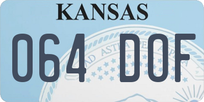KS license plate 064DOF