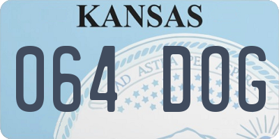 KS license plate 064DOG
