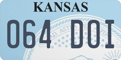 KS license plate 064DOI