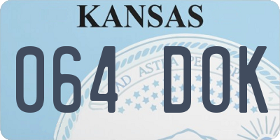 KS license plate 064DOK