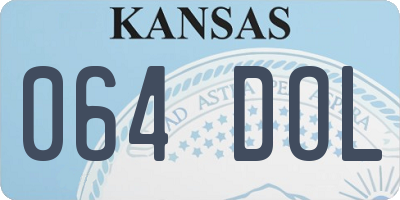 KS license plate 064DOL