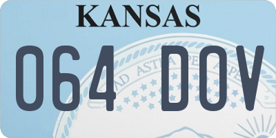 KS license plate 064DOV