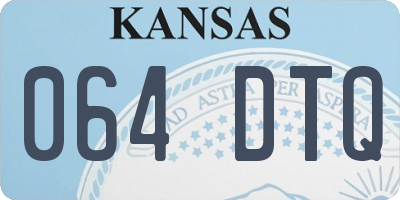 KS license plate 064DTQ