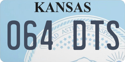 KS license plate 064DTS
