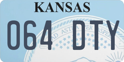 KS license plate 064DTY