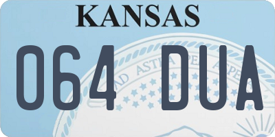 KS license plate 064DUA
