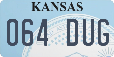 KS license plate 064DUG