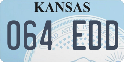 KS license plate 064EDD