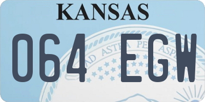 KS license plate 064EGW