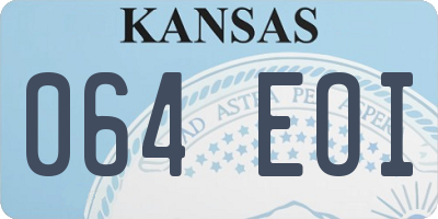 KS license plate 064EOI