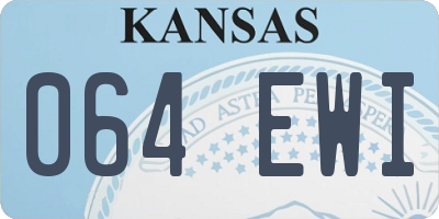 KS license plate 064EWI