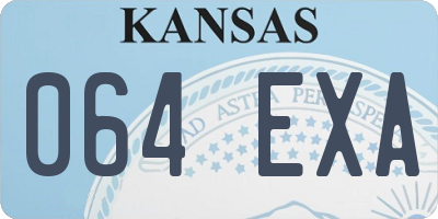 KS license plate 064EXA