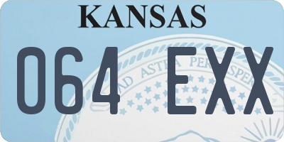 KS license plate 064EXX