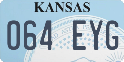 KS license plate 064EYG