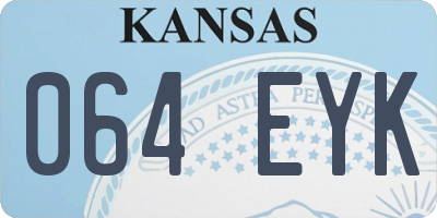 KS license plate 064EYK
